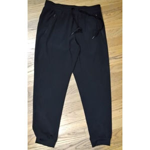 St Johns Bay Active Women Black Elastic Waist Drawn String Joggers Size Small